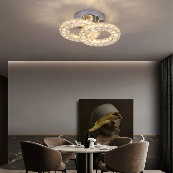 Translucent K9 Crystal Surface Mounted Lamp - Image 2