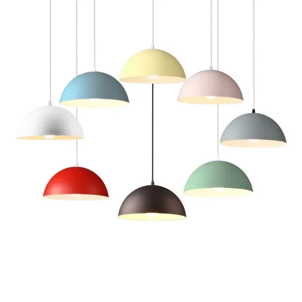 Modern Pendant 1/2 Sphere Aluminum - Image 2