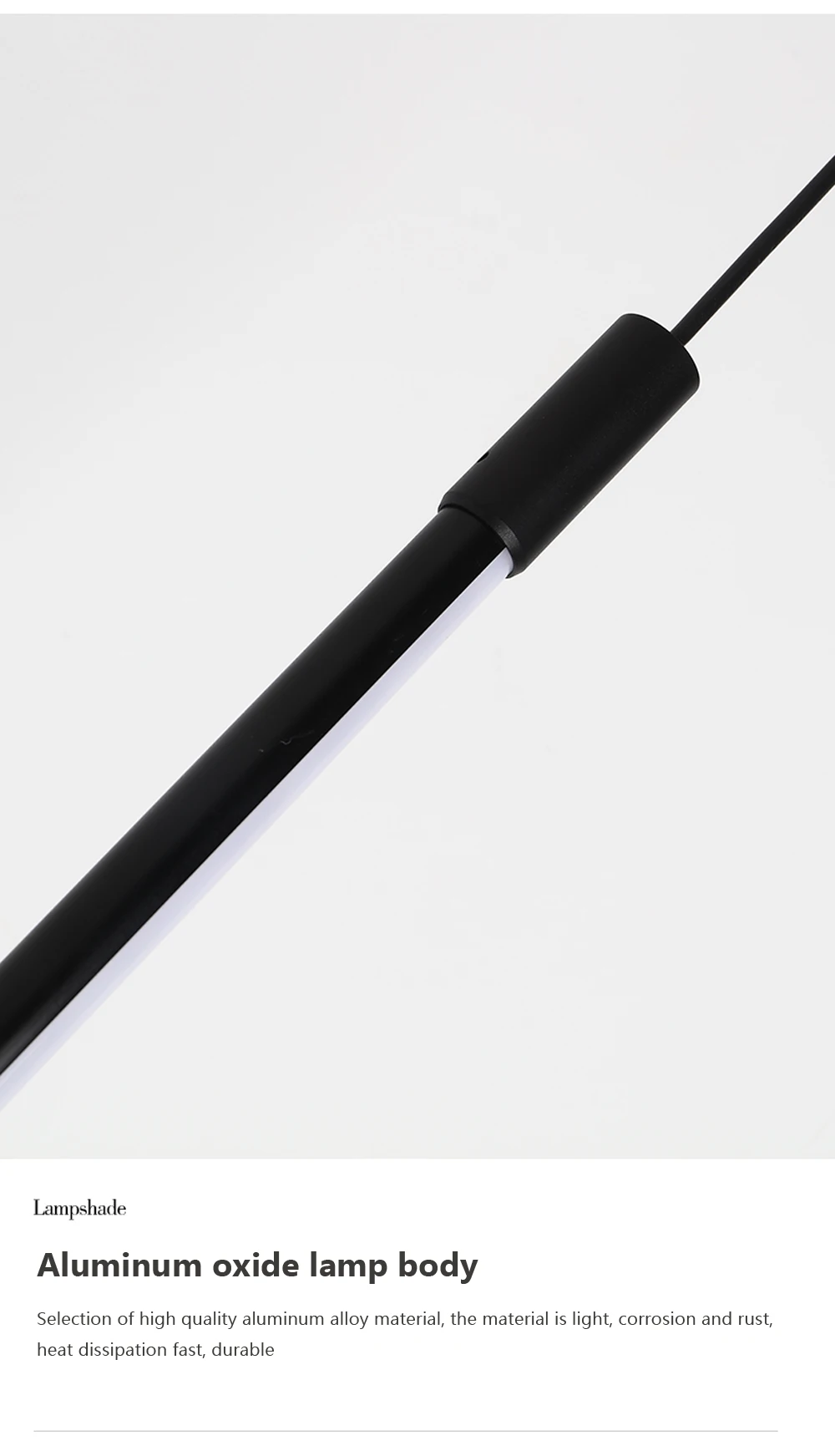 Minimalist Linear Tubular Pendant Light Black Aluminum kf S1da3af984ddc4524acb887f690679b1dd luminaires YustDesign Chandeliers and wall lights on sale and cheap