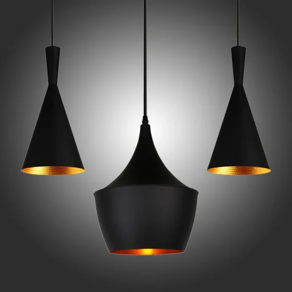 Thomas Edison Matte Black Aluminum Pendant Light