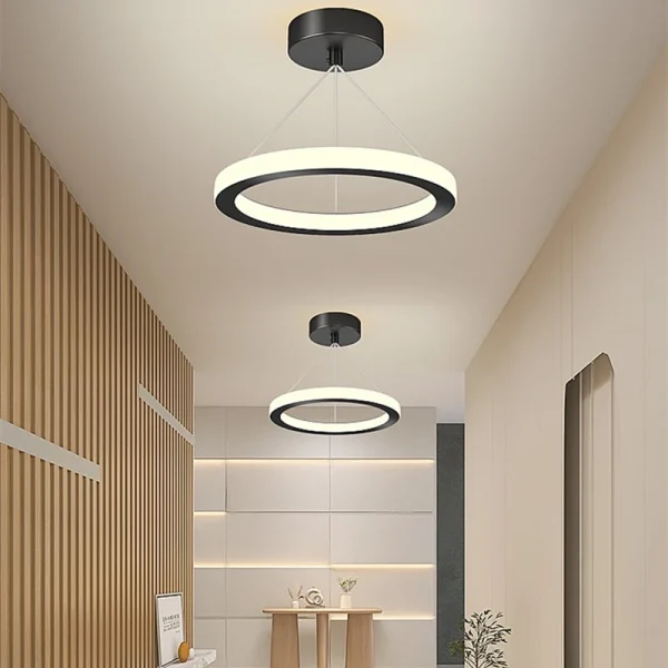Minimalist Aluminum Hoop Pendant - Image 2