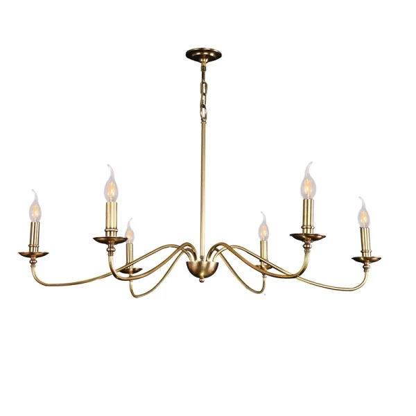 Lustre Candelabro Design Americano Dourado ou Preto - Image 4