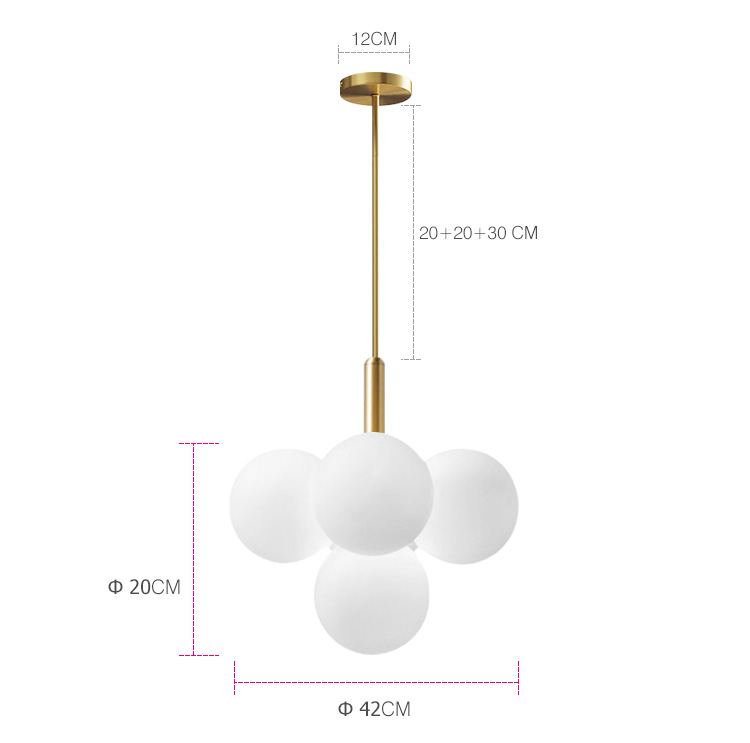 Modern Gold or Chrome Chandelier with White Balls 6 kf S640bc85a46ab43c18b32bf97451a5fc4j luminaires YustDesign Chandeliers and wall lights on sale and cheap