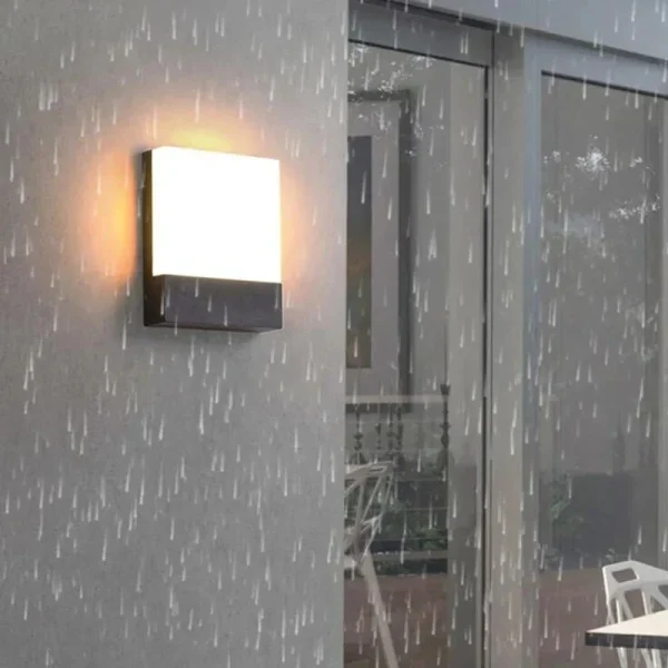 Modern Square Wall Light for Gardens - Image 2