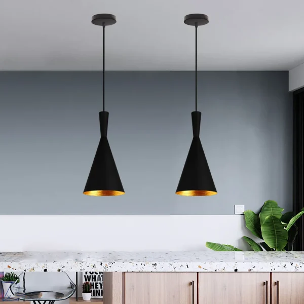 Thomas Edison Matte Black Aluminum Pendant Light - Image 2