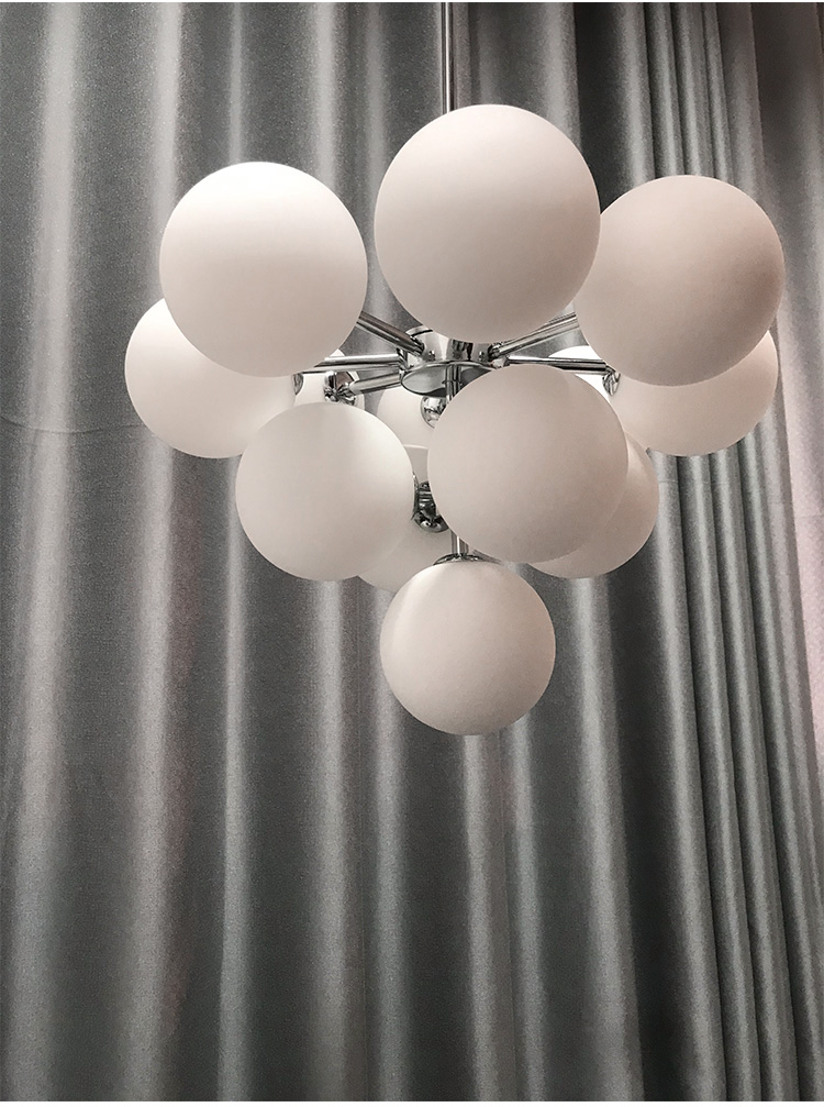 Modern Gold or Chrome Chandelier with White Balls 8 kf Sdf32e115370a4281acb14a65ceff71b5Y luminaires YustDesign Chandeliers and wall lights on sale and cheap