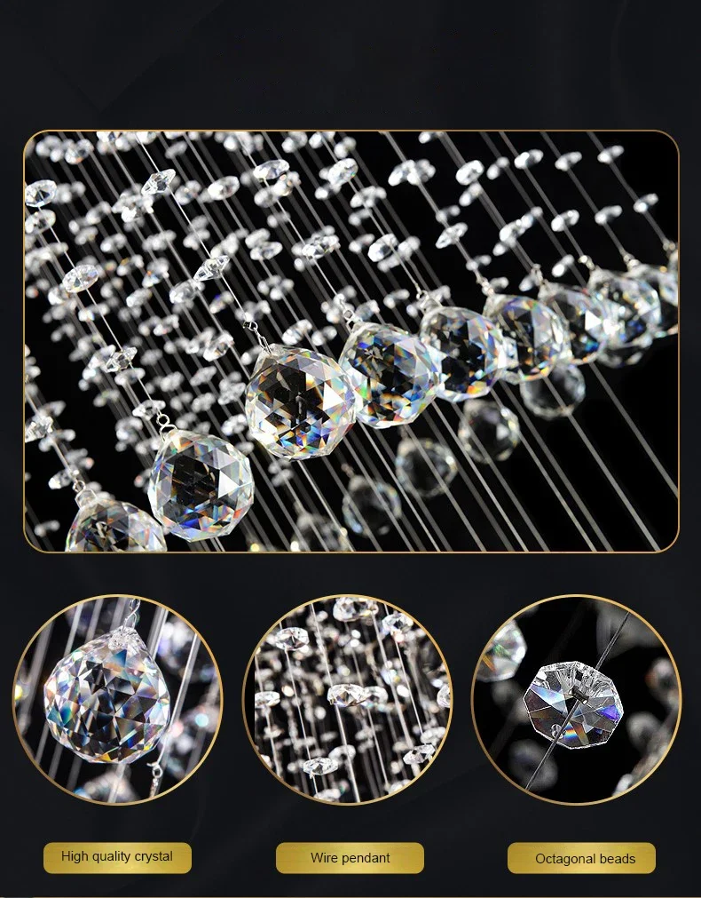 Lustre Para Escadas Forma Quadrada Cristal Translúcido K9 3 kf Sf59061050aba4fc1a0518ed6ab94acdf8 luminaires YustDesign Chandeliers and wall lights on sale and cheap