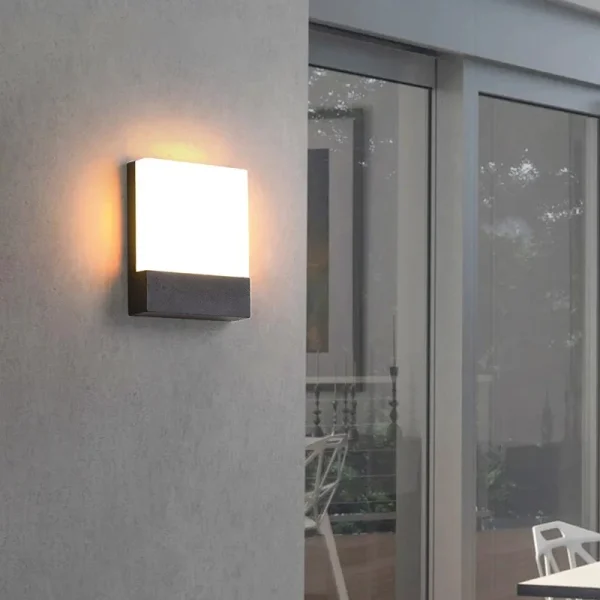 Modern Square Wall Light for Gardens - Image 4