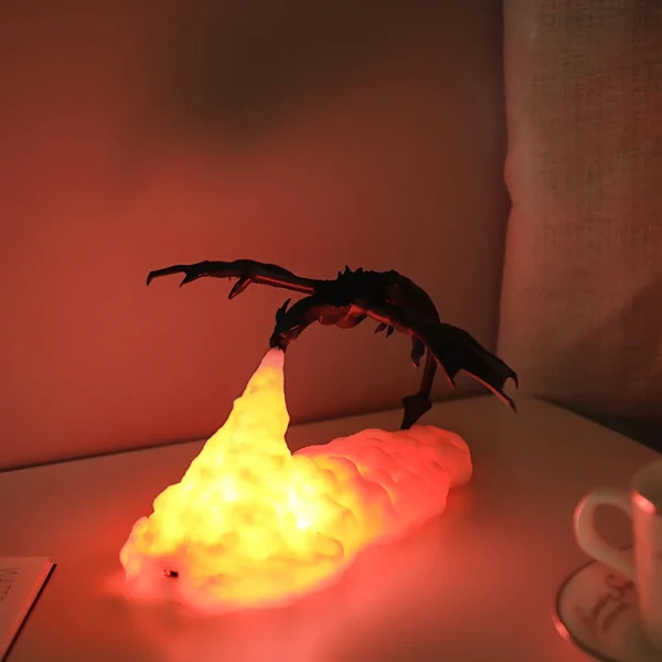 Luminária Halloween 3D Infantil Forma de Dragão