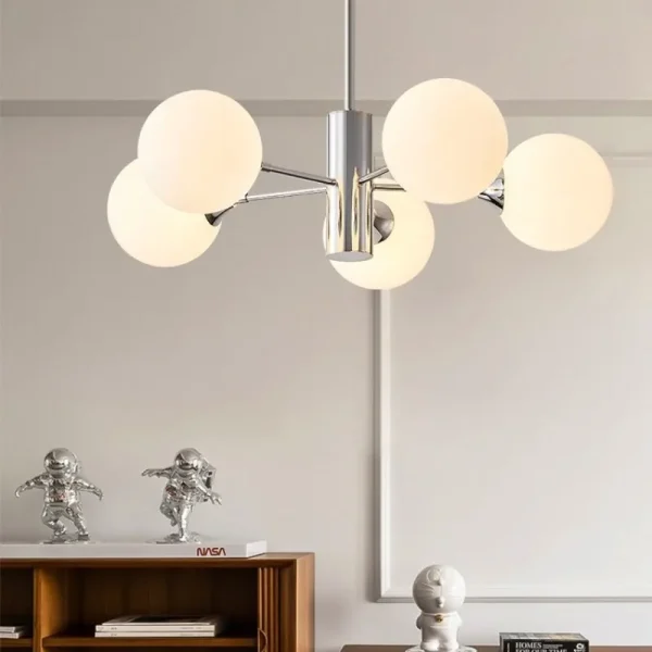 Bauhaus Medieval Milky White Ball Pendant light - Image 3